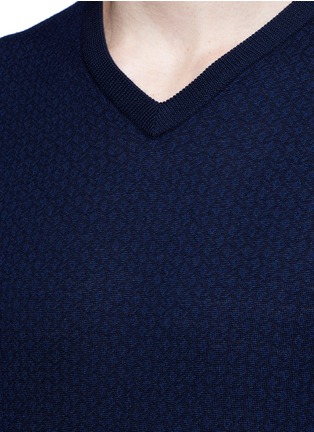 Detail View - Click To Enlarge - ALTEA - Floral intarsia V-neck sweater