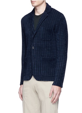 Front View - Click To Enlarge - ALTEA - Bouclé houndstooth knit soft blazer