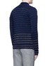 Back View - Click To Enlarge - ALTEA - Bouclé stripe wool cardigan