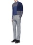 Figure View - Click To Enlarge - ALTEA - Bouclé colourblock wool sweater