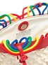 Detail View - Click To Enlarge - STELLA MCCARTNEY - Embroidered detail rainbow kids bucket bag
