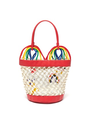 Main View - Click To Enlarge - STELLA MCCARTNEY - Embroidered detail rainbow kids bucket bag
