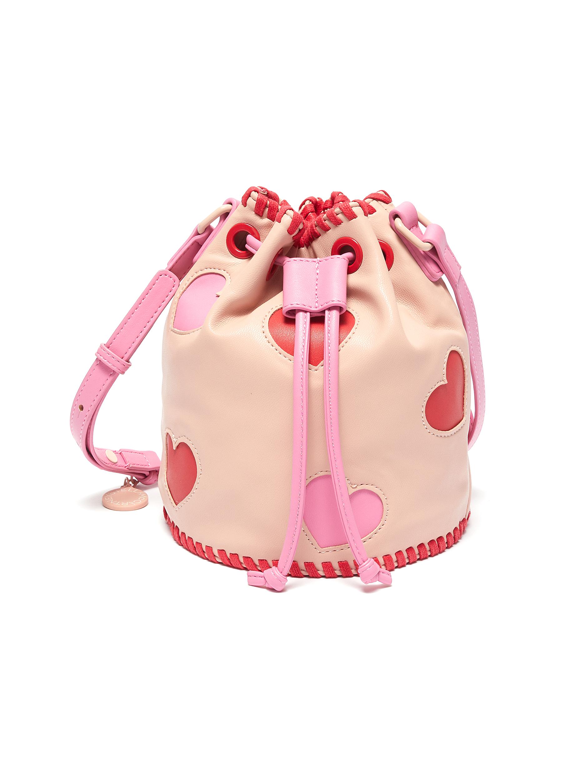 Stella Mccartney Kids Heart Leather Kids Bucket Bag Kids