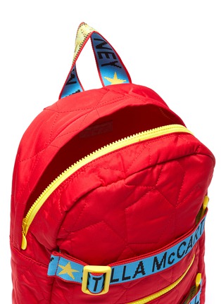 Detail View - Click To Enlarge - STELLA MCCARTNEY - Logo strap quilted kids backpack