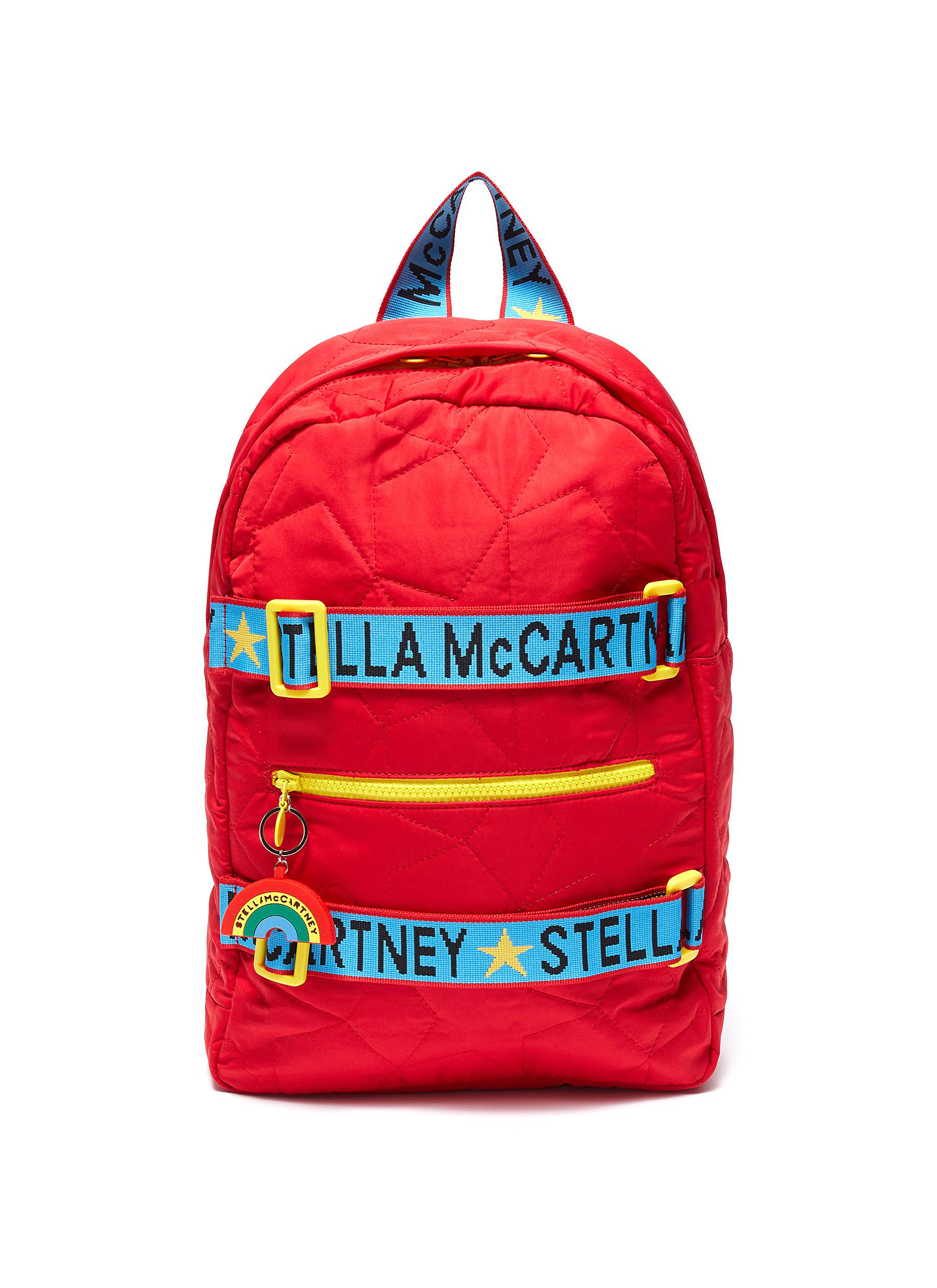 red kids backpack