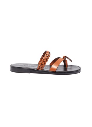 Main View - Click To Enlarge - LOEWE - 'Paula' braided flat sandals