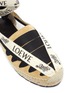 Detail View - Click To Enlarge - LOEWE - Contrast logo ribbon tie espadrille sandals