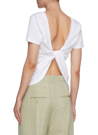 Back View - Click To Enlarge - JACQUEMUS - 'Le Sprezza' tie front T-shirt