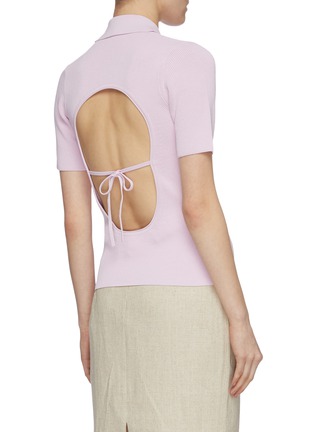 Back View - Click To Enlarge - JACQUEMUS - Knit polo shirt