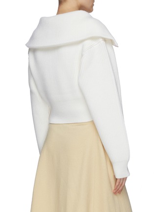 Back View - Click To Enlarge - JACQUEMUS - 'Risoul' turtleneck rib knit crop top
