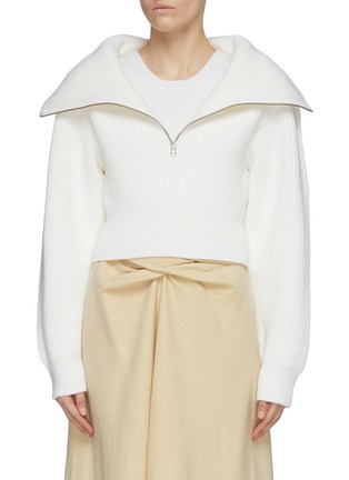 Main View - Click To Enlarge - JACQUEMUS - 'Risoul' turtleneck rib knit crop top