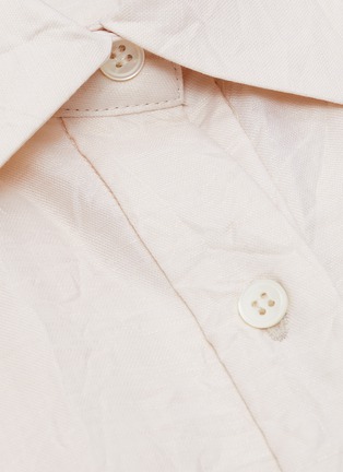 Detail View - Click To Enlarge - JACQUEMUS - 'La Robe Cavaou Courte' wrinkled shirt dress