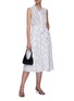 Figure View - Click To Enlarge - EQUIPMENT - Short Clevete geometric print sleeveless belted midi dress