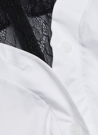  - 16ARLINGTON - 'Ayame' lace turtleneck cotton shirt overlay top