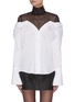 Main View - Click To Enlarge - 16ARLINGTON - 'Ayame' lace turtleneck cotton shirt overlay top