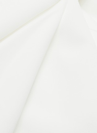 Detail View - Click To Enlarge - 16ARLINGTON - 'Fujiko' gathered collar side slit ostrich feather dress