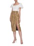 Figure View - Click To Enlarge - 16ARLINGTON - Fonda snake print Nappa leather midaxi skirt
