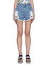 Main View - Click To Enlarge - PORTSPURE - Ripped distressed mini denim shorts