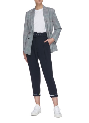 Figure View - Click To Enlarge - PORTSPURE - Belted tapered tailored pants
