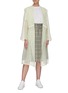 Figure View - Click To Enlarge - PORTSPURE - Semi-sheer textured check trench coat