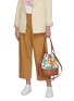 Front View - Click To Enlarge - LOEWE - 'Paula's Ibiza' waterlily print leather base canvas balloon bag