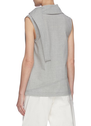 Back View - Click To Enlarge - 3.1 PHILLIP LIM - Chambray draped cowl neck tank top