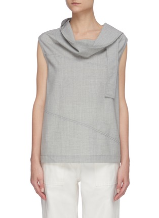 Main View - Click To Enlarge - 3.1 PHILLIP LIM - Chambray draped cowl neck tank top