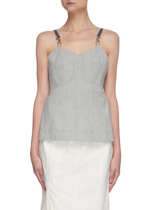 Main View - Click To Enlarge - 3.1 PHILLIP LIM - Wool chambray bustier tank top