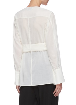 Back View - Click To Enlarge - 3.1 PHILLIP LIM - Wrap around waist voile blouse