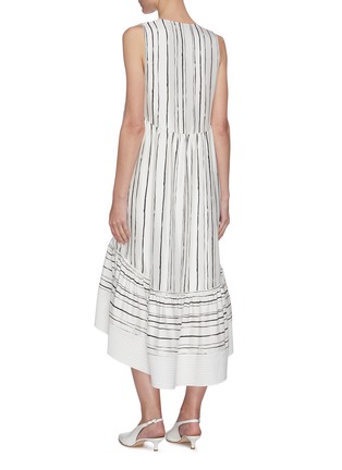 Back View - Click To Enlarge - 3.1 PHILLIP LIM - Stripe high low hem sleeveless dress