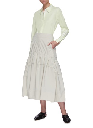 Figure View - Click To Enlarge - 3.1 PHILLIP LIM - Shirred panel midi skirt