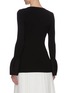 Back View - Click To Enlarge - 3.1 PHILLIP LIM - Flared sleeve cutout rib knit top