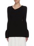 Main View - Click To Enlarge - 3.1 PHILLIP LIM - Flared sleeve cutout rib knit top