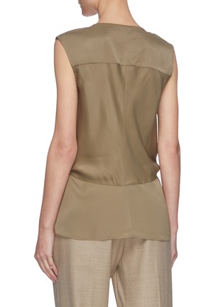 Back View - Click To Enlarge - 3.1 PHILLIP LIM - Gathered front sleeveless satin top