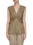Main View - Click To Enlarge - 3.1 PHILLIP LIM - Gathered front sleeveless satin top