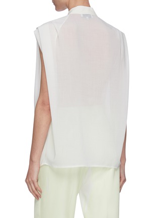 Back View - Click To Enlarge - 3.1 PHILLIP LIM - Cap sleeve patch pocket blouse