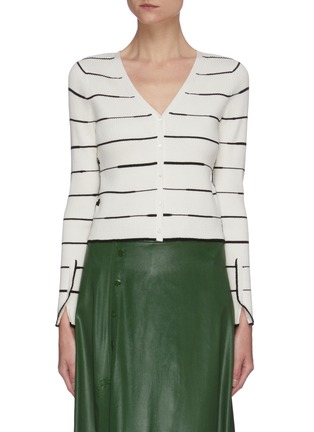 Main View - Click To Enlarge - 3.1 PHILLIP LIM - Striped ribbed cardigan