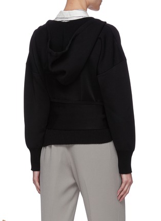 Back View - Click To Enlarge - 3.1 PHILLIP LIM - Double face knit wrap hoodie