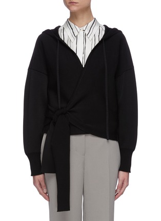 Main View - Click To Enlarge - 3.1 PHILLIP LIM - Double face knit wrap hoodie