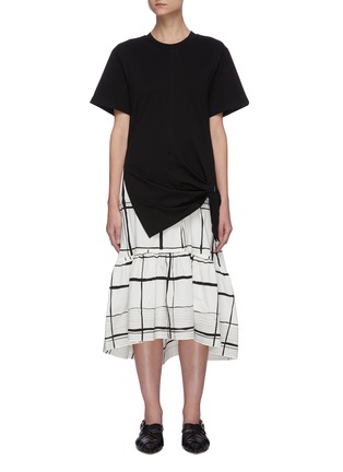 Main View - Click To Enlarge - 3.1 PHILLIP LIM - Side tie hybrid T-shirt dress