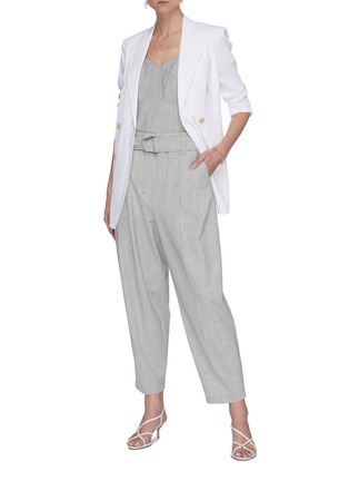 Figure View - Click To Enlarge - 3.1 PHILLIP LIM - Belted wool chambray utility pants