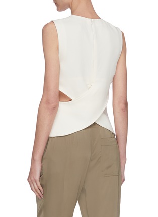 Back View - Click To Enlarge - 3.1 PHILLIP LIM - Cross back tie band sleeveless cady top