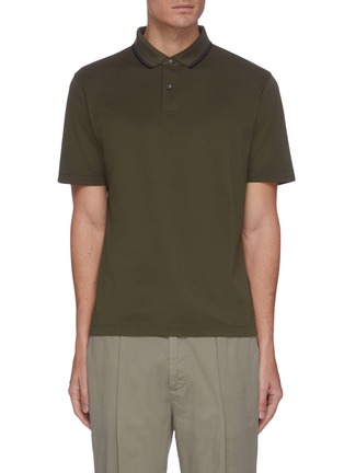 Main View - Click To Enlarge - EQUIL - Tipping collar cotton polo shirt