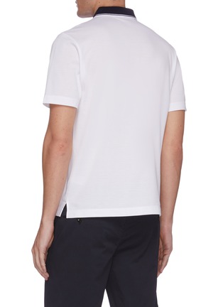 Back View - Click To Enlarge - EQUIL - Tipping collar cotton polo shirt