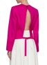 Back View - Click To Enlarge - NINA RICCI - Open back long sleeve top