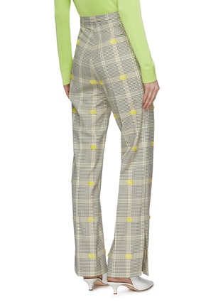 Back View - Click To Enlarge - NINA RICCI - Embroidered check straight leg suiting pants