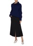 Figure View - Click To Enlarge - NINA RICCI - Pleat front wool gabardine pencil skirt