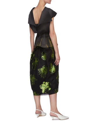 Figure View - Click To Enlarge - NINA RICCI - Floral embroidered gauze shift dress