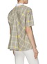 Back View - Click To Enlarge - NINA RICCI - Embroidered check contrast collar short sleeve top