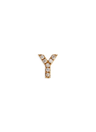Main View - Click To Enlarge - LOQUET LONDON - Diamond 18k yellow gold letter charm – Y